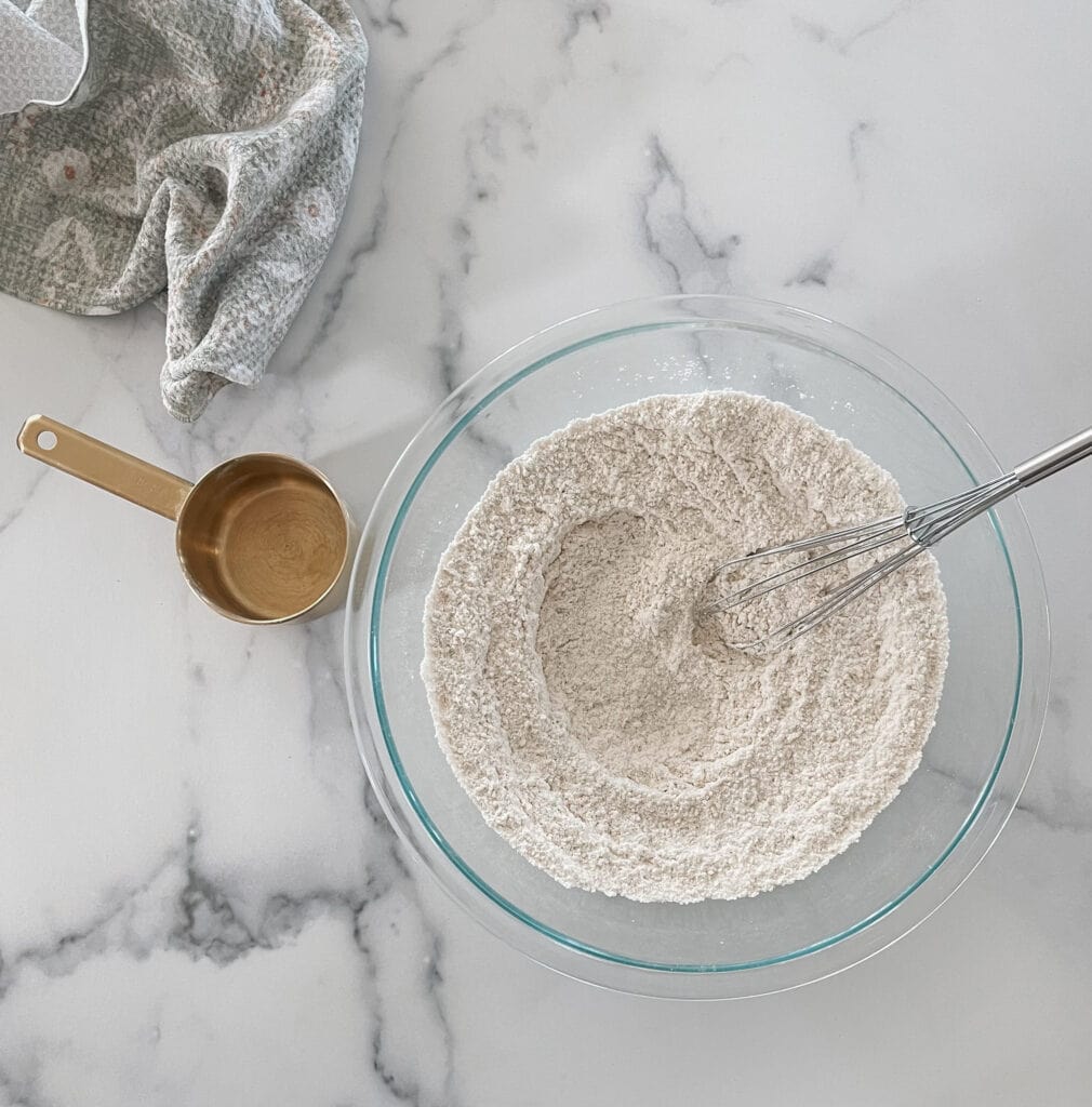 Dry ingredients in a bowl.