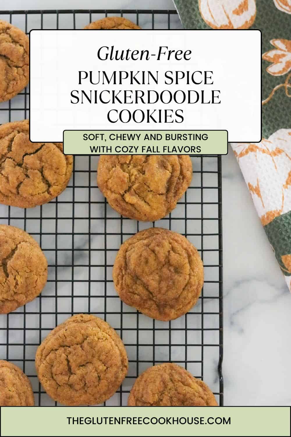 Pinterest pin for pumpkin cookies. 