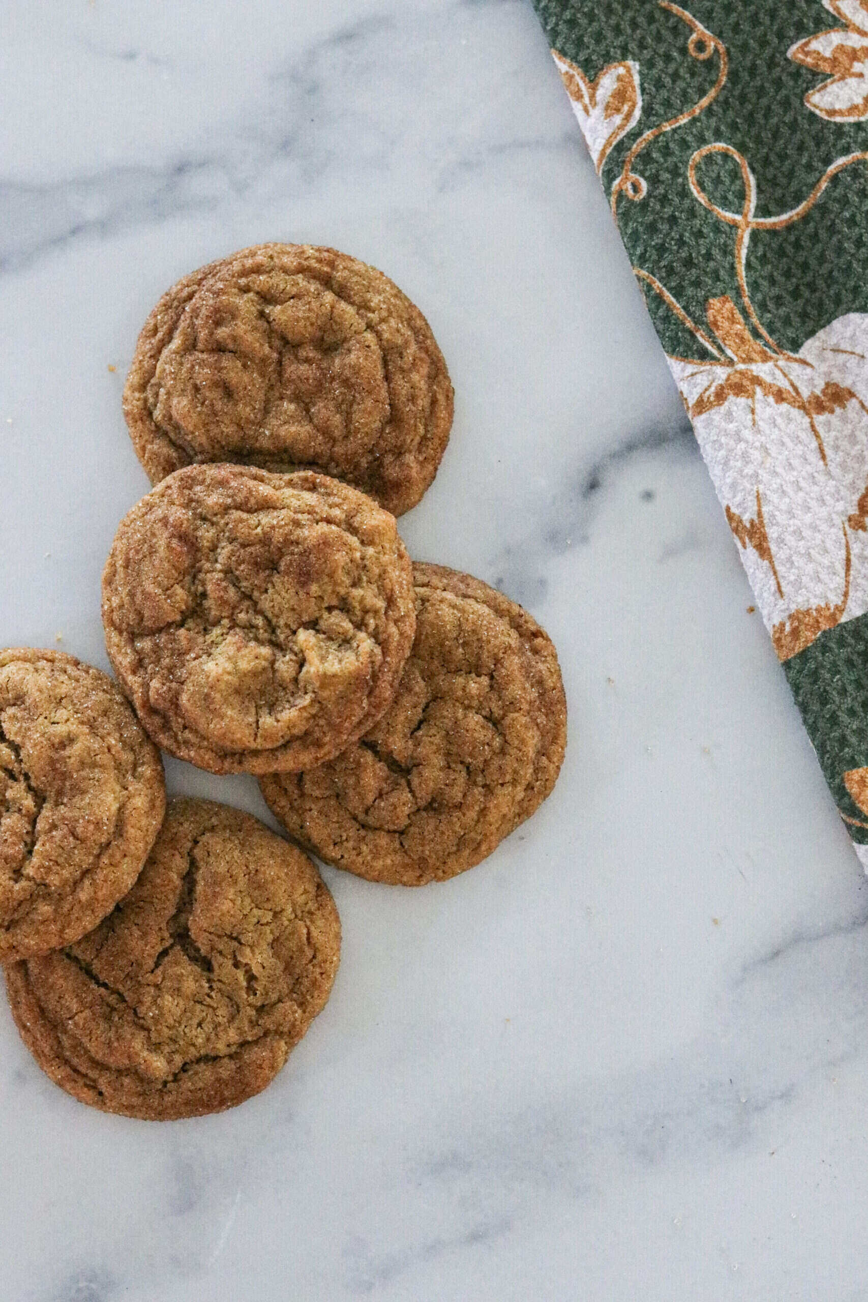 Gluten free pumpkin spice snickerdoodle cookies cooked and cooled. 