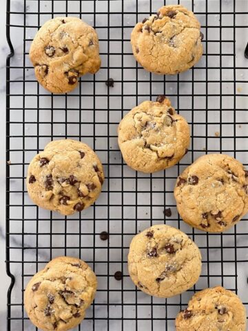 Finished Salted Chocolate Chip Cookies.